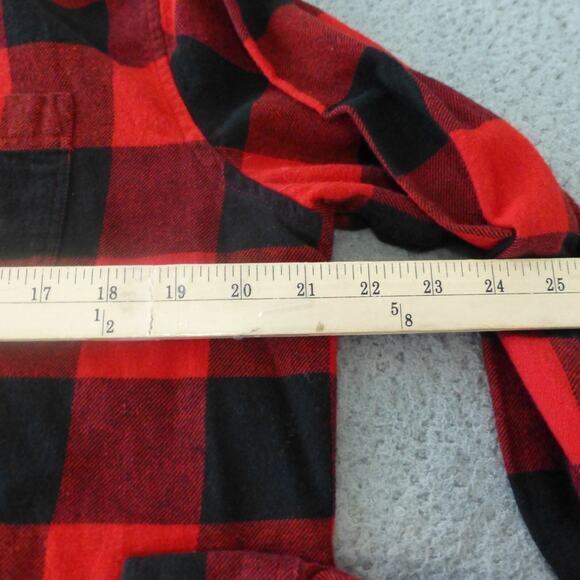 Gap Shirt Mens Large Flannel Button Up Buffalo Check Plaid Red Outdoor - Picture 6 of 8